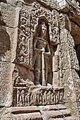 Ta Som temple - bas relief of dravpala (temple guardian)